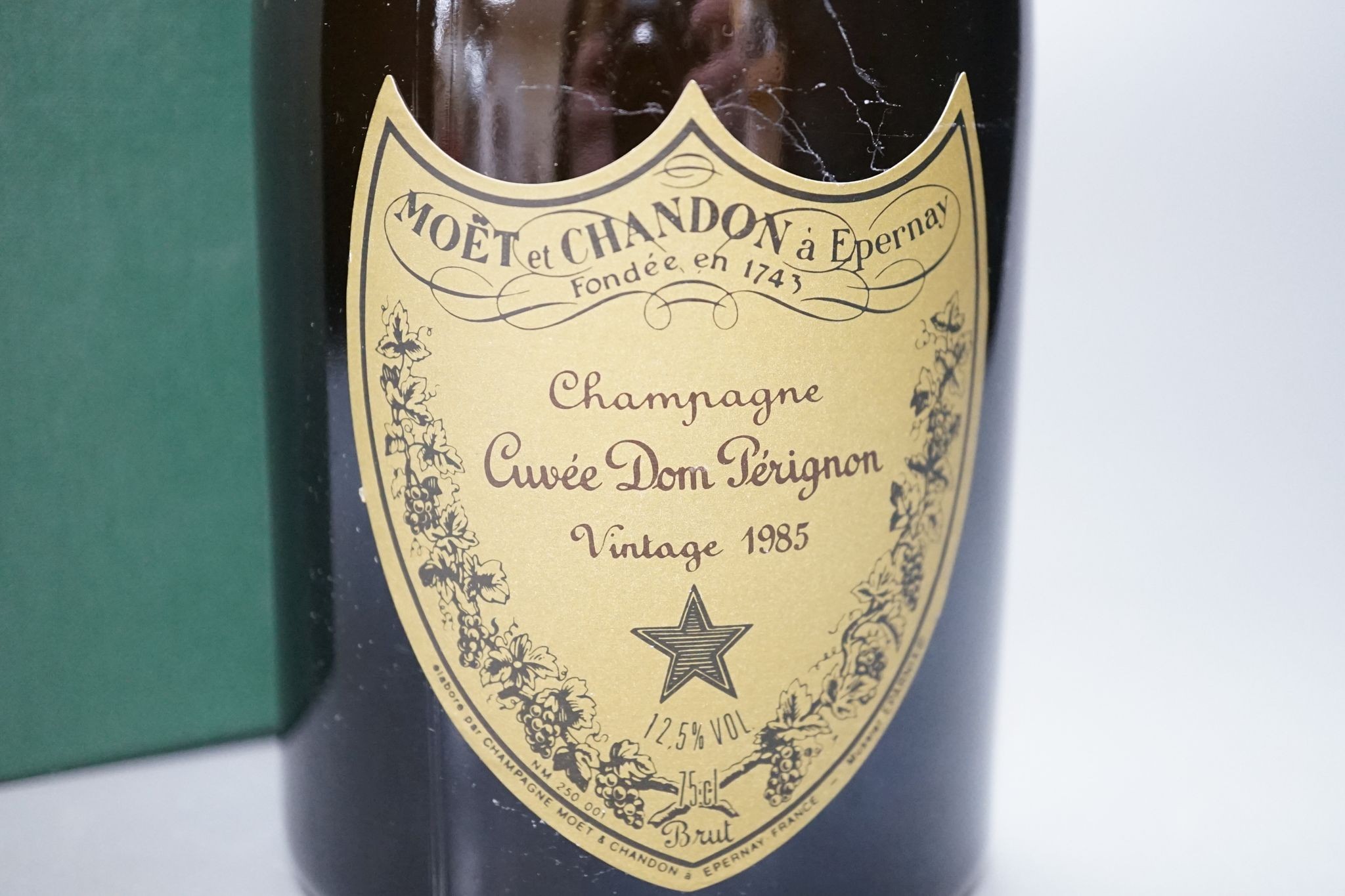 A single cased bottle of Dom Perignon, 1985